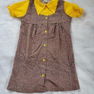 Vintage 1970's JC Penney Carol Evans Smock Dress, Youth Sz 12